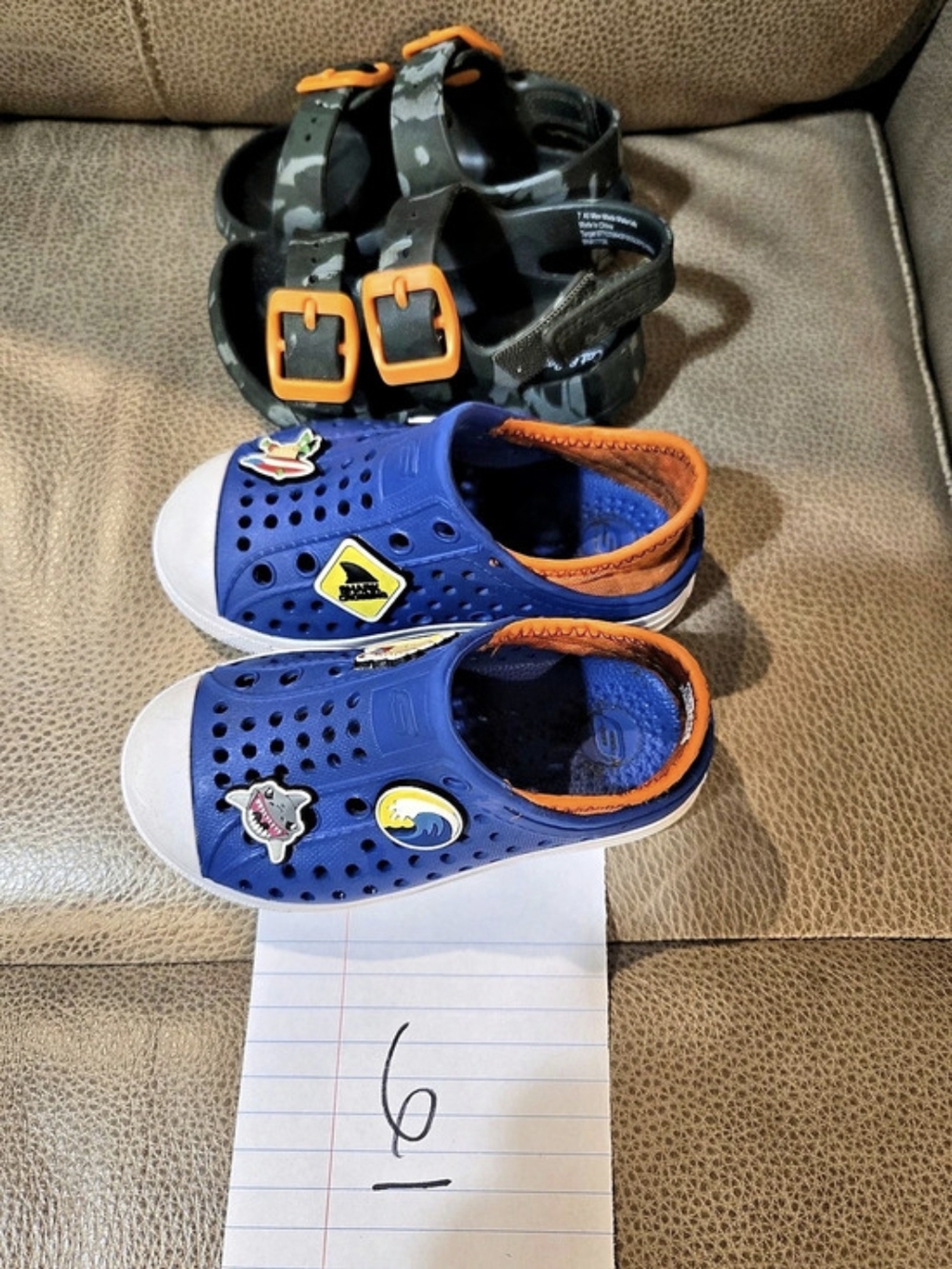 Cat & Jack Kids' Teddy Water Shoes Blue & Orange
